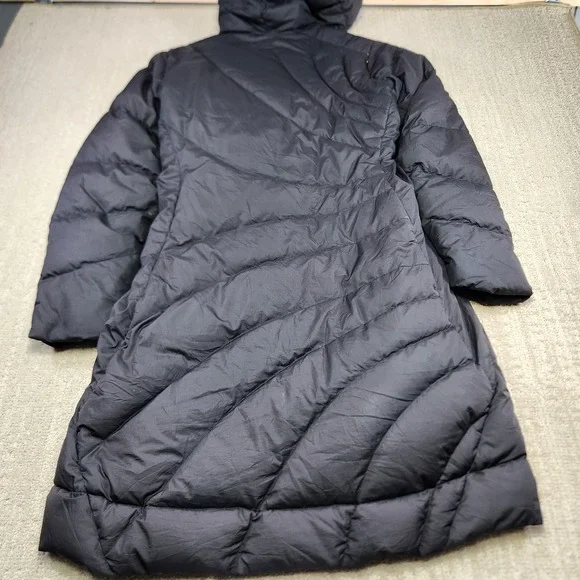 Patagonia Jacket Women Medium Walk In The Parka Down Puffer Long Coat Black READ - Picture 13 of 13